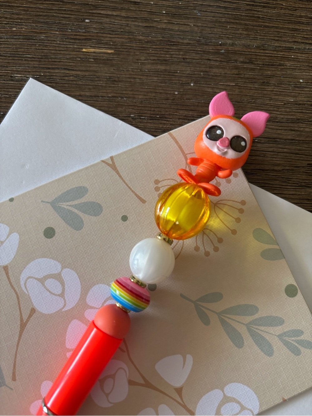Disney Doorables: Winnie the Pooh: Piglet Halloween handmade beaded pen